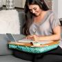 LapGear Designer Lap Desk with Phone Holder and Device Ledge - Gray Argyle - Fits up to 15.6 Inch Laptops - Style No. 45438