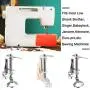 6 Pieces Large Metal Darning Sewing Machine Presser Foot Free-Motion Quilting Embroidery Presser Foot Close Toe Open Toe Quilting Foot Compatible with Brother Singer Janome Babylock Low Shank
