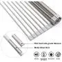 Surpahs Over The Sink Multipurpose Roll-Up Dish Drying Rack (Warm Gray, 17.5'' x 13.1'' - Small)