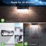 LE Solar Lights Outdoor, Motion Sensor Lights, 132 LED 270° Wide Angle, Waterproof Wireless Security Lights for Front Door, Garage, Yard and More (Pack of 2)