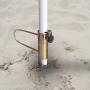 AMMSUN Beach Umbrella Sand Anchor,Heavy Duty Metal Beach Umbrella Holder-Stands-Sand Grass Auger with Carry Bag,One Size Fits All for Flag, Umbrella, Fishing Rod, Ideal for Use in Soil, Sand (Grass)