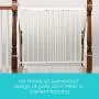 Summer Metal Banister and Stair Safety Baby Gate, White Finish – 32.5” Tall, Fits Openings of 31” to 46” Wide, Extra-Wide Door Opens The Full Width of Your Stairway, Convenient Baby and Pet Gate