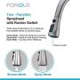 FORIOUS Kitchen Faucet with Pull Down Sprayer Brushed Nickel, High Arc Single Handle Kitchen Sink Faucet with Deck Plate, Commercial Modern rv Stainless Steel Kitchen Faucets, Grifos De Cocina