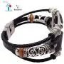 Smatiful Fancy Bands (Small Mediume Large xl are Ok) with Stainless Steel Clasp and Gunmetal Parts for Women, Adjustable Leather Band for Apple Watch (Series 1,2,3,4,5,6) 42mm 44mm,Classic Black