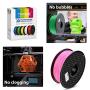 TIANSE Pink 3D Filament PLA 1.75mm 1KG Spool, Dimensional Accuracy +/- 0.03 mm,Neon Pink