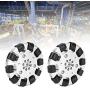 Fafeicy 2Pcs 3in Omnidirectional Wheel for Self-Stabilizing Hand Truck, 10pcs Driven Roller Industrial Robot Parts (Metal Wheel + Neoprene Roller)