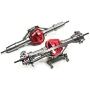 Que-T Aluminum Alloy Front and Rear Axle for RC 1:10 Axial SCX10 Honcho Model Crawler Car, Titanium