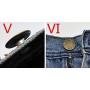 Oxeanus 10Pcs Metal Replacement Jeans Buttons Kit