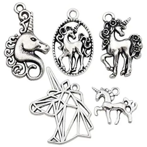 WOCRAFT 50pcs Craft Supplies Antique Silver Animals Unicorn Charms for Jewelry Making Crafting Findings Accessory for DIY Necklace Bracelet (M314) WOCRAFT 50pcs Craft Supplies Antique Silver Animals Unicorn Charms for Jewelry Making Crafting Findings Accessory for DIY Necklace Bracelet (M314)