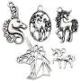 WOCRAFT 50pcs Craft Supplies Antique Silver Animals Unicorn Charms for Jewelry Making Crafting Findings Accessory for DIY Necklace Bracelet (M314) WOCRAFT 50pcs Craft Supplies Antique Silver Animals Unicorn Charms for Jewelry Making Crafting Findings Accessory for DIY Necklace Bracelet (M314)