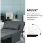 Diophros Ottoman Sleeper Sofa Bed, 4 in 1 Convertible Chair Multi-Function Folding Guest Sofa Chair for Living Room, Apartment (Deep Grey)