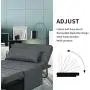 Diophros Ottoman Sleeper Sofa Bed, 4 in 1 Convertible Chair Multi-Function Folding Guest Sofa Chair for Living Room, Apartment (Deep Grey) Diophros Ottoman Sleeper Sofa Bed, 4 in 1 Convertible Chair Multi-Function Folding Guest Sofa Chair for Living Room, Apartment (Deep Grey)