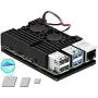 Pi 4 Case, Raspberry Pi 4 Armor Case Metal Case with Dual Fan Aluminium Alloy, Raspberry Pi 4 Fan, Pi 4 Heatsink for Raspberry Pi 4 Model/Pi 4B Pi 4 Case, Raspberry Pi 4 Armor Case Metal Case with Dual Fan Aluminium Alloy, Raspberry Pi 4 Fan, Pi 4 Heatsink for Raspberry Pi 4 Model/Pi 4B
