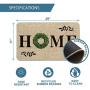 Artoid Mode Home Quote Boxwood Wreath Decorative Doormat, Holiday Farmhouse Low-Profile Floor Mat Switch Mat for Indoor Outdoor 17 x 29 Inch