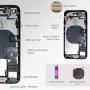 CELL4LESS Back Housing Complete Assembly Metal MidFrame w/Back Glass - Wireless Charging pad - Sim Card Tray and Camera Frame and Lens for iPhone 8 (White)