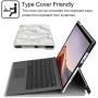 Fintie Case for Microsoft Surface Pro 7 Compatible with Surface Pro 6 / Surface Pro 5 12.3 Inch Tablet, Hard Shell Slim Portfolio Cover Work with Type Cover Keyboard (Marble)