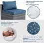 Walsunny 7pcs Patio Outdoor Furniture Sets,Low Back All-Weather Rattan Sectional Sofa with Tea Table&Washable Couch Cushions&Ottoman (Aegean Blue) Walsunny 7pcs Patio Outdoor Furniture Sets,Low Back All-Weather Rattan Sectional Sofa with Tea Table&Washable Couch Cushions&Ottoman (Aegean Blue)