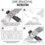 MoKo Band Compatible with Fitbit Versa/Versa 2/Versa lite Edition/Versa Special Edition, Stainless Steel Metal Watch Band Replacement Strap Bracelet - Silver