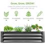 Best Choice Products 6x3x1ft Outdoor Metal Raised Garden Bed Box Vegetable Planter for Vegetables, Flowers, Herbs, and Succulents