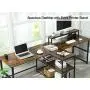 Sedeta 94.5 inches Two Person Desk, Double Computer Desk with Storage Shelves, Extra Long Workstation Desk with Monitor Stand, Power Strip with USB, Study Writing Desk for Home Office, Rustic Brown Sedeta 94.5 inches Two Person Desk, Double Computer Desk with Storage Shelves, Extra Long Workstation Desk with Monitor Stand, Power Strip with USB, Study Writing Desk for Home Office, Rustic Brown