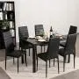 Giantex Set of 6 Dining Chairs, High Back Dining Room Chairs w/Steel Frame, Easy for Cleaning, PU Leather Chairs for Home Kitchen Furniture, Kitchen Chairs, Black Giantex Set of 6 Dining Chairs, High Back Dining Room Chairs w/Steel Frame, Easy for Cleaning, PU Leather Chairs for Home Kitchen Furniture, Kitchen Chairs, Black
