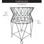 AuldHome Vintage Laundry Basket (Black), French Country DECORATIVE Wire Folding Laundry Hamper AuldHome Vintage Laundry Basket (Black), French Country DECORATIVE Wire Folding Laundry Hamper