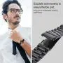 HATALKIN Compatible with Samsung Galaxy Watch 3 Band Bands 45mm Accessories Stainless Steel Metal Replacement Strap for Galaxy Watch3 45mm/Galaxy Watch 46mm/Gear S3 Frontier Men Women(Black)