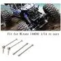 1 Set Universal Metal Front / Rear Drive Dogbone Shaft Upgrade Parts for WLtoys 144001 1/14 RC Cars Hobby Toys - 2pcs Front Drive Shaft 2pcs Rear Dog Bone