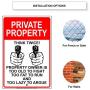 Afterprints Private Property Owner is Too Old to Fight Too Fat to Run and Too Lazy to Argue Novelty Indoor Outdoor Notice Warning Aluminum Metal Sign 12''x18''