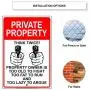 Afterprints Private Property Owner is Too Old to Fight Too Fat to Run and Too Lazy to Argue Novelty Indoor Outdoor Notice Warning Aluminum Metal Sign 12''x18''