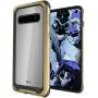 Ghostek Atomic Slim Galaxy S10 Clear Case with Space Metal Bumper Super Heavy Duty Protection Military Grade Shockproof Design and Wireless Charging Compatible for 2019 Galaxy S10 (6.1 Inch) - (Gold)