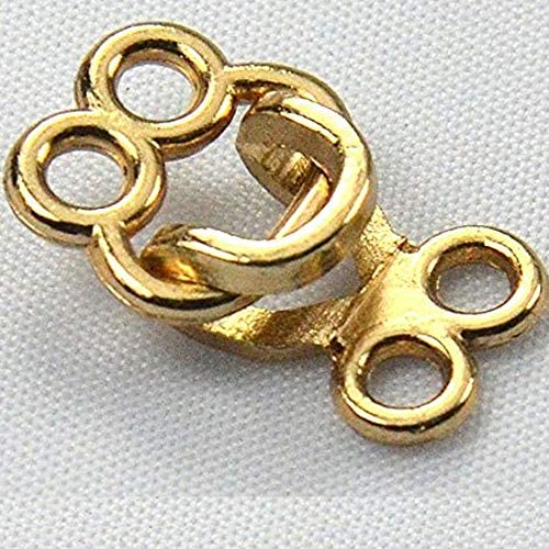 10set Craft Gold Metal Waist Extender Hooks & Eyes Clasps Sewing Garment Sewing Clasps Button for Bag Clothes Hooks