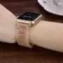 V-MORO Compatible Apple Watch Band 38mm 40mm Women - Resin Apple Watch Band Bracelet Metal Stainless Steel with Gold Buckle for Apple Watch Series 5 Series 4 Series 3 Series 2 - Pearly Floral Pink