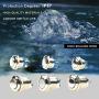 MONZYDQ 5Pcs 16mm5/8'' Momentary Push Button Switch,Waterproof Metal Pushbutton 220V AC 2A Self-Reset for Car Modificine.(High Round Head)
