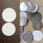ouhoe White Sublimation Blank Aluminum Shee Pendant Creative Christmas Ornaments Heat Transfer Printing DIY Ornament Round Christmas Decorations (10PCS, 90mm)