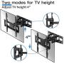 Full Motion TV Wall Mount with Height Setting, JUSTSTONE TV Bracket Fits Most 27-65 Inch LED Flat&Curved TVs,Articulating Swivel Tilt Dual Arms Extension Max VESA 400x400mm and Holds up to 121 LBS