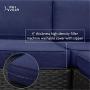 PHI VILLA Outdoor Rattan Sectional Sofa- Patio Wicker Furniture Set (6-Piece 3)
