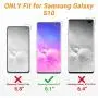 YOUMAKER Case for Galaxy S10, Kickstand Case with Built-in Screen Protector Heavy Duty Protection Shockproof Full Body Slim Fit Cover for Samsung Galaxy S10 6.1 inch - Blue