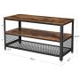 VASAGLE ULTV40BX TV Stands, 39.4'', Rustic Brown