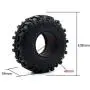 INJORA RC Tires 1.9inch 4Pcs RC Rubber Tyre Set Wheel Tires for 1:10 RC Crawler Axial SCX10 90046 SCX10 III AXI03007 Tamiya CC01 D90 D110