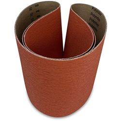 Red Label Abrasives 6 X 48 Inch 80 Grit Metal Grinding Ceramic Sanding Belts, Extra Long Life, 2 Pack