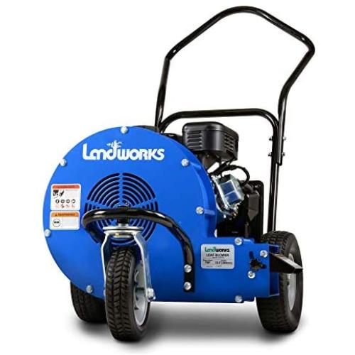 Landworks Leaf Blower Super Duty Wheeled Walk Behind Jet Sweep Manual-Propelled Powerful 7HP 212cc 4 Stroke OHV Motor Output Wind Force of 200 MPH / 2000 CFM at 3600RPM use for Garden & Lawn