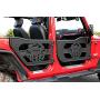 JROAD Compatible with Tubular Doors Jeep Wrangler 07-18 JK JKU Rubicon Sahara Sport 4-Door W/Side View Mirrors Soldier LOGO