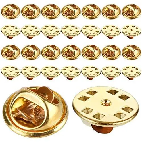 Onwon 30 Pieces Brass Butterfly Cluth Badge Insignia Clutches - No Tool Required, Pin Backs Locking Bulk Metal Pin Keepers Locking Clasp (Gold) Onwon 30 Pieces Brass Butterfly Cluth Badge Insignia Clutches - No Tool Required, Pin Backs Locking Bulk Metal Pin Keepers Locking Clasp (Gold)