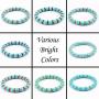TOAOB 400pcs Assorted Colors Crystal Rondelle Spacer Beads 6mm 8mm Silver Tone Metal Rhinestone Loose Beads for Bracelets Necklaces Jewelry Making