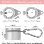 ROCEN Flag Pole Rings - 360° Rotating Flagpole Flag Mounting Rings - Aluminum Alloy Anti Wrap Flagpole Rings Clips Flag Parts Kit for 0.75-1 Inch Diameter Pole, Pack of 2