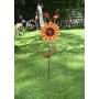 Morning View WHY Decor Beautiful Metal Sunflower Stake Large Flower Decor for Outdoor Patio Garden Yard Lawn Decoration 36 Inch