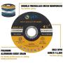S SATC Cutting Wheel 50 PCS Cut Off Wheel 4.5''x.040''x7/8'' Cutting Disc Ultra Thin Metal & Stainless Steel