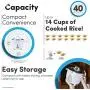 Aroma Housewares Select Stainless Rice Cooker & Warmer with Uncoated Inner Pot, 14-Cup(cooked) / 3Qt, ARC-757SG
