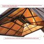 Erommy 10x13ft Outdoor Double Roof Hardtop Gazebo Canopy Aluminum Furniture Pergolas with Netting and Curtains for Garden,Patio,Lawns,Parties